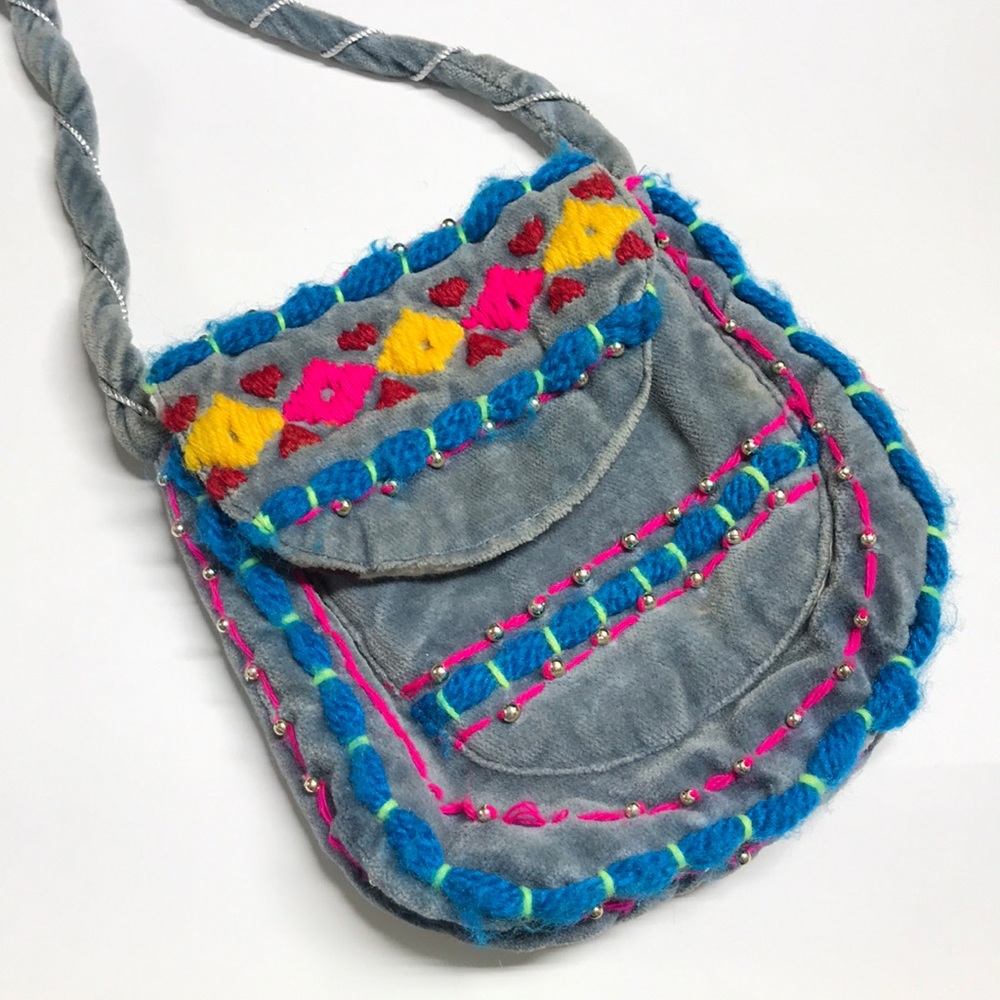 Embroidered Colorful Mini Shoulder Bag